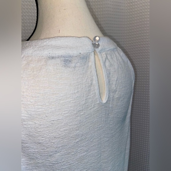 Women’s Anthropologie Adrianna Papell GAUZY CREPE CROCHET HALTER TOP Sz medium - Picture 12 of 15